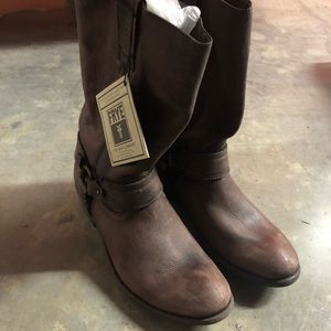 Brand new Frye riding cowboy boots with ankle harness